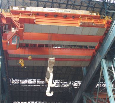 320/80 toneladas cuatro vigas de fundición grúa puente grúa